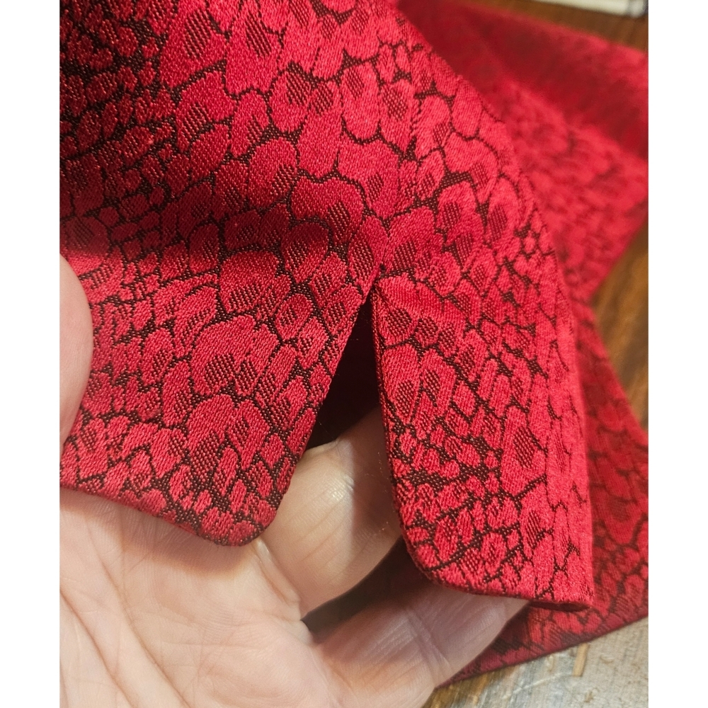 Kasper Tailored Red/ Black Patterned Mandarin Col… - image 8